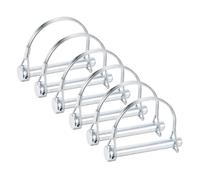 QUARKZMAN 6pcs Trailer Coupler Pin (3/8" x 2-13/16" M9.5) - Wire Lock Pin Safety Shaft Locking Hitch Pins, pour Farm Trailers Towing Lawn Hitches Garden Tractor Kayak Boat