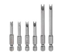 QUARKZMAN 6pcs U Shape Screwdriver Bits U#1.7#2.0#2.3#2.6 1/4" Hex Shank Insert Bits S2 Magnetic U Type Screwdriver Pour Electronic Appliances