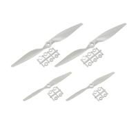 QUARKZMAN 6x4, 11x7 Hélice Rc Hélices 2 Lames Gris avec Bagues d'Adaptation pour Avion Électrique, Paquet de 4