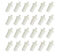 QUARKZMAN 7,5 mm Armoire Porte Réparation Broches, 24 pcs Plastique Amortisseur Remplacement Épingles Ressort Axe Chargé Épingles Meubles Porte Panneau Connecteur pour Volet Cuisine, Blanc