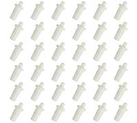 QUARKZMAN 7,5 mm Armoire Porte Réparation Broches, 36 pcs Plastique Amortisseur Remplacement Épingles Ressort Axe Chargé Épingles Meubles Porte Panneau Connecteur pour Volet Cuisine, Blanc