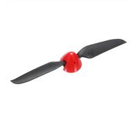 QUARKZMAN 7.5x4 inch Helice pour RC, Helices Pliantes RC Spinner Taille D33xH29mm 2.3mm Diam Shaft Moteur 2-Pales avec Spinner Nylon Plastique pour Airplane Helicopter(Black Red)