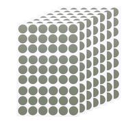 QUARKZMAN 7 Feuilles/378Pcs Autocollants de Bouchon de Trou de Vis Auto-Adhésifs, Couvre-Trous de Vis en PVC de 2,1 cm/0,83" pour Meubles, Armoires en Bois, Murs, Gris Vert