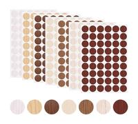 QUARKZMAN 7 Feuilles Autocollants Pour Caches Trou De Vis 21mm 54 en 1 Autocollant Adhésif Pour Trous Imperméable Anti-Poussière PVC Pour Armoires Murs Bureau Réparation Meubles, 7 Couleurs