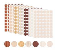 QUARKZMAN 7 Feuilles Cache-Vis Autocollants 21mm 54 en 1 Autocollant Pour Trous Imperméable Anti-Poussière PVC Pour Mur Meuble Bureau Réparation Meubles, 7 Couleurs