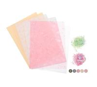 QUARKZMAN 7 Feuilles De Papier À Texture Pour Album, Papier Artisanal Neigeux Rose Rêveur Et Kit De Couture Pour Fournitures D'Album, Planner, Livre, Carte, Journal, Projet DIY, 3.9x5.5