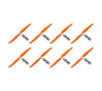 QUARKZMAN 7035 Hélices 7x3,5 Prop 2-Vane Aile Fixe Orange Remplacement Accessoires avec Adaptateur Anneaux pour Avion RC Avion, Paquet de 8