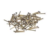 QUARKZMAN 70pcs Petits Clous en Laiton à Tête Ronde 1.2x15mm(DxL) Bronze