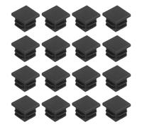 QUARKZMAN 76 Pièces d'Embouts de Bouchon en Plastique Carrés, 0,75" x 0,75" Capuchons de Tube en Plastique Noir pour Tuyau Métallique de Taille Intérieure 15-17mm, pour Pieds