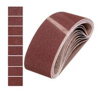 QUARKZMAN 76mm x 533mm Bandes de Ponçage, 16 Pcs 40/60/80/120/150/180/240/400 Grains Ceinture Abrasive en Oxyde D'aluminium pour Travail du Bois, Polissage du Métal, Affûteuse de Couteaux