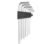 QUARKZMAN 7Pcs Jeu de Clés Allen Hexagonales à Tête Sphérique 1.5/2/2.5/3/4/5/6mm 45# Acier en Forme de L Métriques, Outil de Réparation pour Maison, Bricolage, Réparation de Vélos Motos