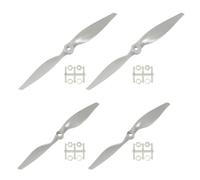 QUARKZMAN 7x5" 10x5" Hélice RC 2 Pales Hélices à Pales Grises avec Anneaux d'Adaptation pour Avion Électrique, 4 pcs