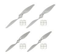 QUARKZMAN 7x5" 8x6" Hélice RC 2 Pales Hélices à Pales Grises avec Anneaux d'Adaptation pour Avion Électrique, 4 pcs