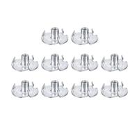 QUARKZMAN #8-32 Écrous En T, Acier Au CarAdmirablee Zingué, Insert Fileté À Trois Branches Pour Prises D'Escalade Et Travail, Blanc 100Pcs