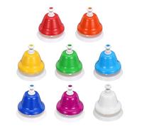 QUARKZMAN 8 Cloches À Main Diatoniques Musicales Couleurs Mixtes | Colorées Arc-En-Ciel, Instrument De Musique