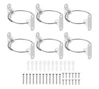 QUARKZMAN 8" Fixations Pour Meubles, 6 Ensembles Fixations Anti-Basculement Pour Meubles En Acier Inoxydable Ancrages Muraux Pour Sécuriser Les Meubles Pour Sangles Anti-Séisme, Blanc