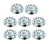 QUARKZMAN 8 Pcs 0.5W 8 Ohm Petites Enceintes Haut-Parleurs en Métal à Aimant Interne Rond pour Mini Enceintes DVD EVD Multimédia Mobile Portable Machine Publicitaire