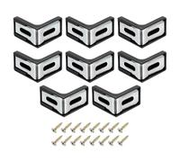 QUARKZMAN 8 Pcs 90 Degrés Équerres d'Angle en Plastique 28x17,5x28mm Noir