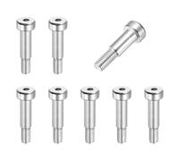 QUARKZMAN 8 Pcs Boulon À Collet Acier Inoxydable 304 Diamètre Du Collet 6mm Longueur Du Collet 12mm Filetage M5x0.8 Boulons À Collet À Embase Hexagonale Pour Industries
