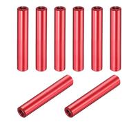 QUARKZMAN 8 Pcs M3x30mm Rondes Colonnes D'Écartement En Aluminium, Écrous D'Accouplement Entretoises Filetées Femelle Pour Pièces RC Multirotor DIY FPV Quadcopter (Rouge)