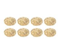 QUARKZMAN 8 Pcs Mini Chapeaux De Paille 2.2 inch Tricot Miniature Chapeaux De Paille Petite Maison De Poupée Mini Cowboy Mignon Tissé Cap pour DIY Artisanat Costume Décoration, Wooden Color
