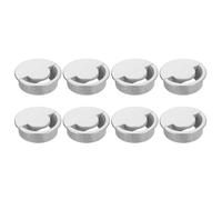 QUARKZMAN 8 Pcs Passe-Câble De Bureau, 60 Mm/2.36 Pouces Organisateur De Câbles, Cache-Trou De Bureau Pour Équipement Informatique De Bureau À Domicile, Argent