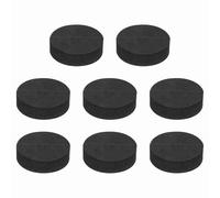 QUARKZMAN 8 Pcs Pieds D'isolation pour Enceintes Unilatéraux, 50mmx15mm Patins Antidérapants en Mousse Base D'amortissement des Chocs pour Support D'amplificateur, Noir