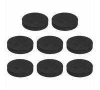 QUARKZMAN 8 Pcs Pieds D'isolation pour Haut-Parleur Unilatéraux, 50mmx10mm Base Antidérapante en Mousse Absorption des Chocs Support pour Amplificateur Tapis pour Pieds, Noir