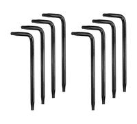 QUARKZMAN 8 Pcs T8 Clé Hexagonale Torx Anti-Sabotage À Long Bras En L De 2.17" Avec Embout Sécurité 6 Points En Acier Au Carbone Pour Réparations Automobiles Et Domestiques, Noir