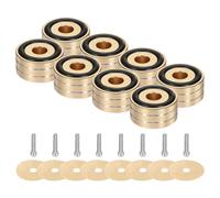 QUARKZMAN 8 Pcs Tampon d'Isolation pour Caisson de Basse, Tampon d'Isolation pour Enceinte de 40x20mm Pieds de Tampon d'Isolation pour Enceinte Pointes d'Isolation, Vis M4 Or