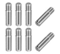 QUARKZMAN 8 Pièces Fentes Mâles Droit Goupilles Filetées, M10 x 40mm Goupille Cylindrique Fendue en Acier Inoxydable 304 Filetage Extérieur pour Meubles et Armoires de Positionnement Solide