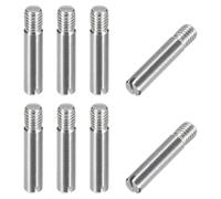 QUARKZMAN 8 Pièces Fentes Mâles Droit Goupilles Filetées, M5 x 25mm Goupille Cylindrique Fendue en Acier Inoxydable 304 Filetage Extérieur pour Meubles et Armoires de Positionnement Solide