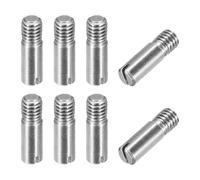 QUARKZMAN 8 Pièces Fentes Mâles Droit Goupilles Filetées, M6 x 20mm Goupille Cylindrique Fendue en Acier Inoxydable 304 Filetage Extérieur pour Meubles et Armoires de Positionnement Solide