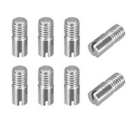 QUARKZMAN 8 Pièces Fentes Mâles Droit Goupilles Filetées, M8 x 20mm Goupille Cylindrique Fendue en Acier Inoxydable 304 Filetage Extérieur pour Meubles et Armoires de Positionnement Solide