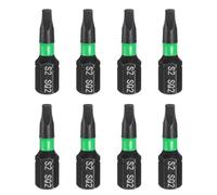 QUARKZMAN 8 Pièces SQ2 Embout Tournevis Carré 1/4" Tige Hexagonale 25mm/1" Longueur Magnétique 4 Pointes Tête Hexagonale Embouts S2 Acier Tournevis Embout Grade Industriel Embouts Perceuse