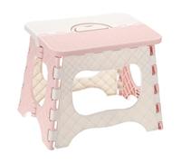 QUARKZMAN 8" Pliable Marchepied Tabouret pour Adultes 165 lbs Capacité Antidérapant avec Poignée Pliable Pieds, Rose Petit