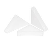 QUARKZMAN 8 Protections d'Angle en Plastique 12x66mm en Forme de Triangle pour Coins de Verre, Miroir, Carrelage, Blanc
