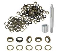 QUARKZMAN 80 Jeux De Rondelles Oeillets 8mm Kit Oeillets En Cuivre Avec Rondelles Et Outil De Pose Pour Rideaux Bâches Ceintures En Cuir Chaussures Sacs DIY, Bronze