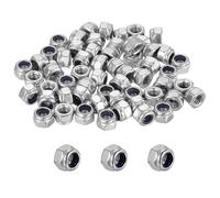 QUARKZMAN 80 Pcs Ecrous Auto-Serrants Nylon M4x0.7mm, 316 Acier Inoxydable Hexagonaux Filetage Gros Pour Meubles, Electronique, Machine, DIY
