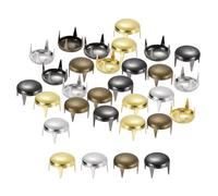 QUARKZMAN 80 Pièces de Rivets à Dôme Rond de Couleur Mixte, Clous Pointes en Laiton de 8mm, Rivets Punk Rock pour DIY Vêtements Ceinture Sac Chaussures Bracelet Artisanat en Cuir