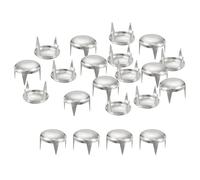 QUARKZMAN 80Pcs Argenté Rivets à Dôme Rond, 10mm en Laiton Clous à Pointes, Points Punk Rock, Têtes de Clous, Perles à Griffes pour Bricolage, Vêtements, Ceinture, Sac, Chaussures