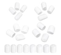 QUARKZMAN 80pcs Bouchons De Protection Ronds Couvercles En Caoutchouc 1/2" 9/16" 5/8" 11/16" Blancs Protège-Vis Pour Vis Boulon, Tuyauterie