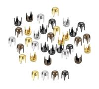 QUARKZMAN 80Pcs de Rivets à Dôme Rond de Couleur Mixte, Clous Pointes Spike en Laiton de 2,5mm, Rivets Punk Rock pour DIY Vêtements Ceinture Sac Chaussures Bracelet Artisanat en Cuir