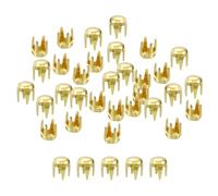 QUARKZMAN 80Pcs Doré Rivets à Dôme Rond, 2mm en Laiton Clous à Pointes, Points Punk Rock, Têtes de Clous, Perles à Griffes pour Bricolage, Vêtements, Ceinture, Sac, Chaussures