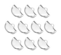 QUARKZMAN 80Pcs Pinces Sertissage Ruban, 13mm Demi-Rond en Métal Pinces Sertissage Marque-Pages, Fermoirs Sertissage Ruban pour Fabrication d'Artisanat Diy, Tons Argent