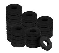 QUARKZMAN 80pcs Rondelles en Caoutchouc Anti-Vibration Épaises, Entretoise Plate Amortisseur Coussins Pour Domestique Connexions Électriques Réparations, 16mm OD x 6mm ID x 2mm Hauteur