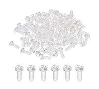 QUARKZMAN 80Pcs Vis Acrylique Transparent, M4x10mm PC Plastique Vis à Tête Ronde Phillips, Filetage Métrique Grossier, pour Accessoires de Machines