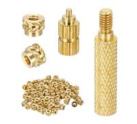 QUARKZMAN 80Set M2 Inserts Filetées À Chauffage Avec Embout De Soudure, 3mm OD, 3mm Hauteur, Écrous En Laiton Filetés Moletés Pour Composant D'Impression 3D Pièce En Plastique