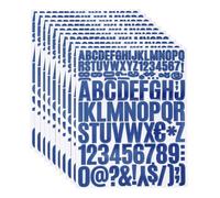 QUARKZMAN 810 Pièces Lettre Autocollantes en Vinyle, 10 Feuilles 4cm Bleu Autocollants Mignons en Forme de Chiffres et d'Alphabet pour Loisirs Créatifs, pour Carnets de Notes