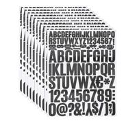 QUARKZMAN 810 Pièces Lettre Autocollantes en Vinyle, 10 Feuilles 4cm Noir Autocollants Mignons en Forme de Chiffres et d'Alphabet pour Loisirs Créatifs, pour Carnets de Notes